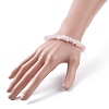 Natural Rose Quartz Chips Beaded Jewelry Set SJEW-JS01232-06-3
