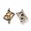 Rack Plating Brass Micro Pave Cubic Zirconia Pendants KK-K165-23-2