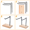 1-Tier 2-Row Wood Jewelry Display Stands EDIS-WH0016-009B-3