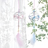 2Pcs 2 Colors Japanese Wind Chimes Glass Wind Bells Handmade Pendants for Birthday Gift and Home Decors HJEW-BC0001-04-6