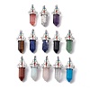 Natural & Synthetic Mixed Gemstone Big Pointed Pendants G-I342-01P-1