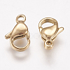 Ion Plating(IP) 304 Stainless Steel Lobster Claw Clasps STAS-P185-11-G-2