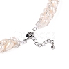 Natural Cultured Freshwater Pearl Beads Necklaces & Bracelets Jewelry Sets SJEW-N039-01-3