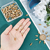180Pcs 304 Stainless Steel Folding Crimp Ends STAS-SC0005-40B-3
