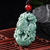 Natural Jadeite Pendant Necklaces G-H306-05-10-1