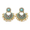 Resin Boho Stud Earrings EJEW-I288-01B-1