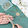 24Pcs 6 Style Heart Shape PVD Vacuum Plating 304 Stainless Steel Stud Earring Findings EJEW-UN0001-64-2