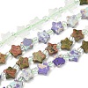 5 Styles Synthetic Imperial Jasper & Natural Topaz Jade & Quartz Crystal & Unakite & Kambaba Jasper Beads Strands G-D095-A01-2