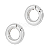 2Pcs 925 Sterling Silver Spring Gate Rings STER-AR0001-16A-1