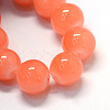 Baking Paint Imitation Jade Glass Round Bead Strands X-DGLA-Q021-6mm-31-2