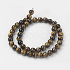 Natural Yellow Tiger Eye Bead Strands G-G735-65-8mm-AB+-2