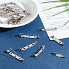 100Pcs 4 Styles Iron Safety Pin Brooch Findings IFIN-LP0001-11-3
