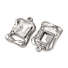 304 Stainless Steel Glass Pendants STAS-P406-01P-2