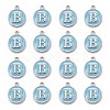 Platinum Plated Alloy Enamel Charms X-ENAM-S118-04B-P-2