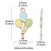 20Pcs 5 Colors Alloy Enamel Pendants ENAM-YW0002-82-3