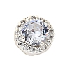 Brass Micro Pave Cubic Zirconia Beads KK-D408-11S-04A-1