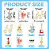 32Pcs 8 Styles Alloy Pendants FIND-TA0010-88-4