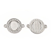 Alloy Cabochon Connector Settings with Crystal Rhinestone FIND-H039-03P-1