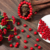 300Pcs Flat Round Maple Beads WOOD-PA0001-04-3