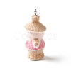Flocky Opaque Resin Pendants RESI-G108-01A-2