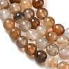 Dyed Natural Agate Round Beads Strands G-E321B-8mm-01-5