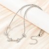 Brass Micro Pave Clear Cubic Zirconia Hot Pepper and Round Beaded Necklaces KK-CBA4547-15P-2