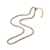 Two Tone 304 Stainless Steel Curb Chain Necklaces NJEW-JN03541-1