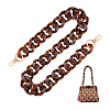 Leopard Print Pattern Acrylic Curb Chain Bag Handles FIND-WH0120-04A-1