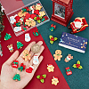 40Pcs 10 Styles Christmas Theme Opaque Resin Cabochons CRES-SC0002-57-3