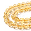 Natural Citrine Beads Strands G-E326-8mm-01-3