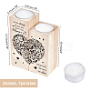 SUPERDANT The Family Series Wooden Candle Holder and Candles Set AJEW-SD0001-13I-2