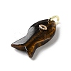 Natural Tiger Eye Pendants G-Z102-02G-01-2