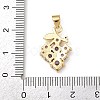 Brass Pave Cubic Zirconia Pendants KK-F919-28G-02-3