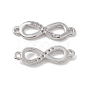 Brass Micro Pave Clear Cubic Zirconia Connector Charms KK-E068-VB387-1
