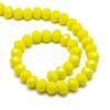 Opaque Solid Color Crystal Glass Rondelle Beads Strands EGLA-F049A-06-3