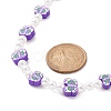 Cute Polymer Clay & ABS Plastic Pearl Beaded Necklace & Stretch Bracelet SJEW-JS01267-9