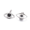 Natural Dyed & Heated Black Agate Pendants G-L512-H13-2