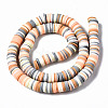 Handmade Polymer Clay Beads Strands X-CLAY-R089-8mm-108-3