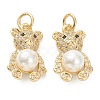 Brass Micro Pave Cubic Zirconia Pendants ZIRC-J041-06-1