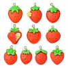 60Pcs 10 Styles Opaque Resin Pendants RESI-CJ0004-41-1