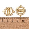 Brass Micro Pave Clear Cubic Zirconia Connector Charms CU-CBA4579-18G-2