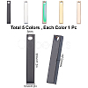 5Pcs 5 Colors PVD Vacuum Plating 304 Stainless Steel Pendants STAS-SC0002-15-2