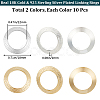 20Pcs 2 Colors Brass Linking Rings KK-BBC0010-38-2
