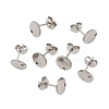 Non-Tarnish 304 Stainless Steel Stud Earring Findings X-STAS-R063-35-3