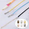 180Pcs 6 Colors Brass Folding Crimp Ends KK-LP0004-66-3