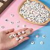 100Pairs 10 Styles Flat Round Cartoon Resin Cabochons CRES-TA0001-97-6