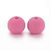 Rubberized Style Acrylic Beads MACR-T042-04A-01G-2