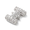 Brass Micro Pave Cubic Zirconia Letter Links KK-I717-04I-P-2
