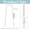 2Pcs Imitation Leather Twist Knitting Cord Mobile Straps FIND-CP0003-73C-2