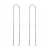 Anti-Tarnish Rhodium Plated 925 Sterling Silver Stud Earring Findings STER-E051-C-01P-1
